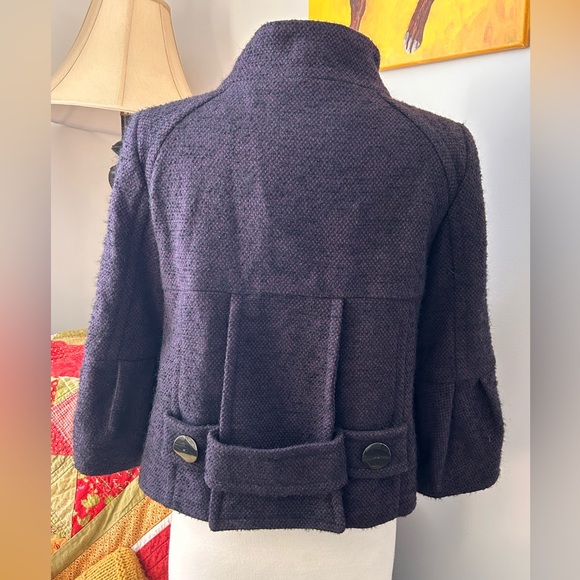 2/30$ ๐๏ธ Cropped purple tweed coat - Picture 2 of 10